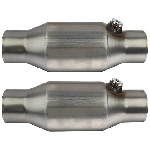 MAYASAF 【2 PACK】 2.5" Inlet/Outlet Universal Catalytic Converter, with O2 Port【EPA Compliant】 Cover