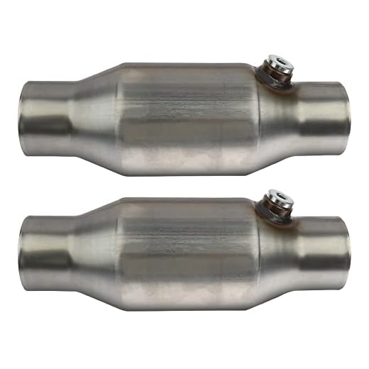 MAYASAF 【2 PACK】 2.5" Inlet/Outlet Universal Catalytic Converter, with O2 Port【EPA Compliant】