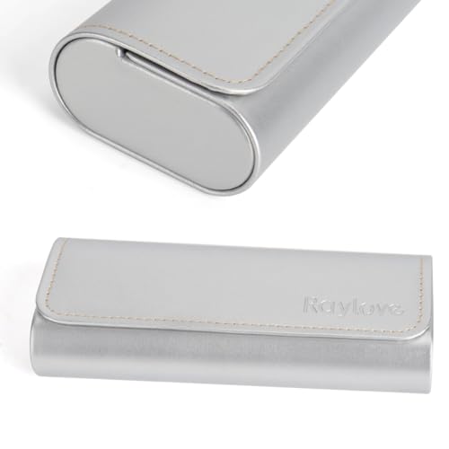 Image of RayLove Hard Shell Glasses Case, Lightweight Leather Eyeglass Case, Travel-Friendly Sunglasses Protector for Men & Women