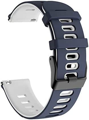 Fleshy Leaf 20MM Bands Compatible with Amazfit GTS/GTS2/ GTS 3/GTS 2e/GTS 2 mini/GTS 4 mini/Bip U Pro/Bip/Bip Lite/Bip S/Bip S lite/Bip U/Bip 3/Bip 3 Pro Watch Replacement Straps (Navy White) - Image 4