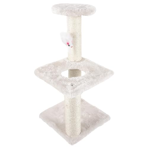 Rascador para Gatos Beige Joyofuny 3 Capas Sisal Vertical miniatura 1