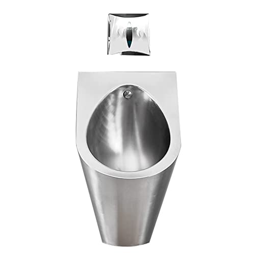Wall-Mounted All-in-one Urinal, Stainless Steel Men's Urinal, Non-Contact Flushing Urinal, Strong and Anti-Clogging, Sensing Water Out, Easy to Clean