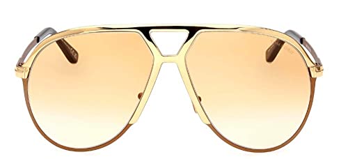 Tom Ford XAVIER FT 1060 Shiny Gold/Brown Shaded 64/14/135 men Sunglasses2