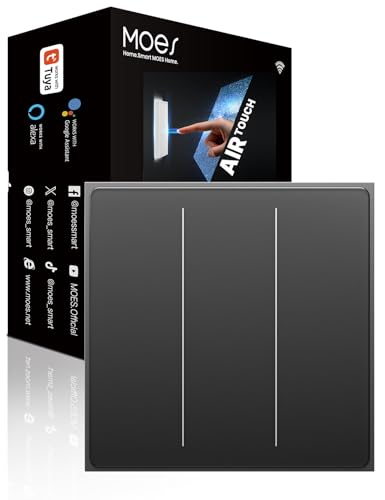 MOES ZigBee Smart Switch 3 Gang Glass Touch Panel Grey
