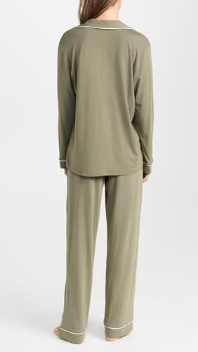 Image of Eberjey Gisele Classic Women's Pajama Set | Long Sleeve Shirt + Long Pants