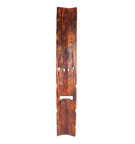 Coco Papaya Grande maschera in legno Tiki 100 cm con motivo dipinto. Decorazione Tiki.