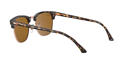 Image of Ray-Ban RB3016F Clubmaster Low Bridge Fit Square Sunglasses for Men for Women
