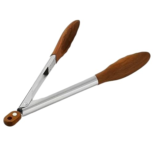 Pinzas de cocina – 30 cm resistente al calor – Pinzas de madera para alimentos – para ensaladas, comida, barbacoa, pan, tostadas, pasta, buffet y la preparación de alimentos