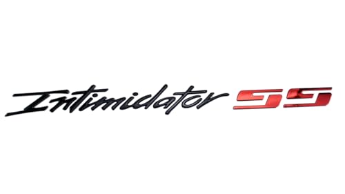 Image of 2Pc Intimidator SS Decal Emblems 3D Domed Badges Sticker Nameplate Replacement for SS (Black Red)