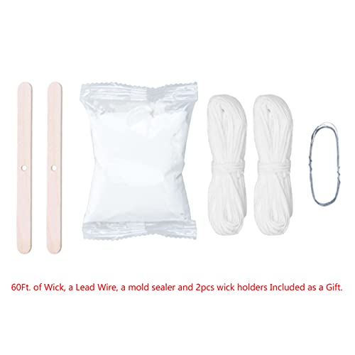 Milivixay 2Pcs Square Pillar Candle Molds Set-Rectangular Candle Molds For Candle Making-Candle Making Molds-60 Ft. Of Wick, A Lead Wire,A Mold Sealer And 2Pcs Wick Holder Included As A Gift. #TOP2