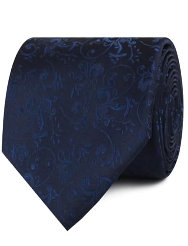Image of OTAA Floral Necktie Casual Ties for Men - Perfect Neck Tie for Groomsmen Wedding Ties or Formal Occasions