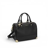 Nannini Firenze 100% Leder Tasche Koffer Kollektion DANUTA Art. 19426, Schwarz