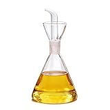 ELETON Olive Oil Dispenser Bottle Glass with No Drip Bottle Spout -Pourer Dispensing Bottles for Kitchen - Olive Glass Dispenser to Control Cooking Vegetable Oil and Vinegar(16 oz)