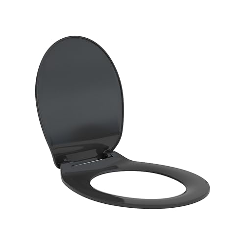Image of LUXART Toilet Seat Cover 17.9L x 14.5W Inc Indian Commode Oval Seat Cover With Round Edge | EWC Non Soft Close Commode Cover With Installation Kit | PP Western Toilet Cover For Bathroom Commercial Use