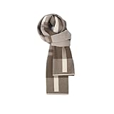 [YOUMMY] マフラー メンズ ストール 大判 秋冬 男性用 厚手 ニット 防寒 暖かい ブロックチェック 男女兼用 ビジネス マフラー バイク ゴルフ 釣りキャンプ 冬用 誕生日 クリスマスプレゼント (カーキ色)