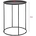 Set De 3 Tables Basses Gigognes Rondes - Plateau Verre Fumé Et Effet Marbre Noir - Design Moderne Gain De Place - Pour Salon, Canapé, Séjour