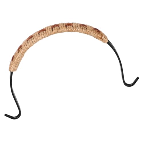 DOITOOL Mango para Tetera de Hierro Compacto y Resistente al Desgaste Asa Ergonómica Antiescaldadura con Cuerda de Yute y Gamuza Fácil de Instalar y Desmontar para Uso Diario Cocina