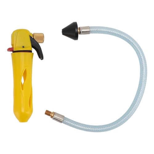 Lybunair Portable AC Drain Line Cleaner Tool with ABS Brass Hose, Easy Operate Condensate Line Opener (Yellow)
