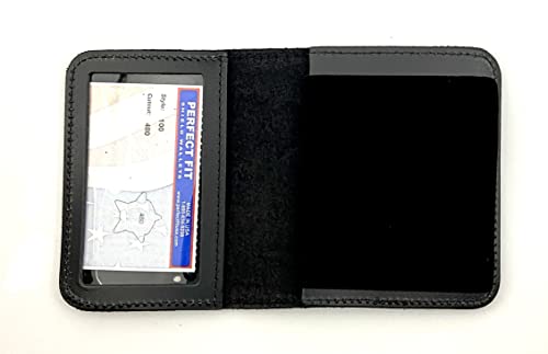 Perfect Fit Shield Wallets Chicago Patrol Badge and ID Case Leather Black (Cutout PF480)2