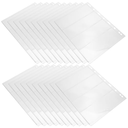 GETAJGHSD 20hojas Álbum De Colección De Billetes Para Coleccionar Páginas Transparentes Huecos Páginas Para Guardar Suministros Para Coleccionar