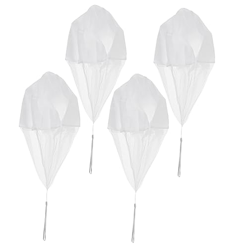 Garneck 4pcs Boys and Girls Outdoor Parachute Toys Hand Throwing Flying Toys for Children