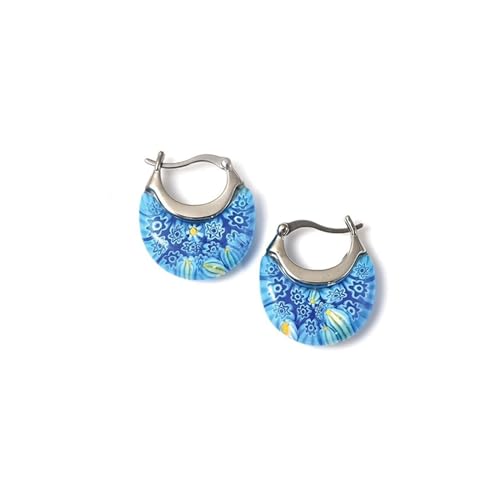 Boucles d'oreilles en verre coloré, le cadeau fleur idéal pour elle