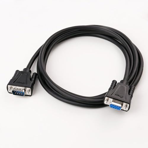 DTECH Kabel szeregowy RS232 męski na żeński 9-biegunowy, prosty (2 m)