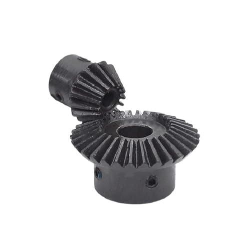 Bevel Gear Pinion Hardware Mechanical 1pcs Single 1.5 Module Bevel Gear 1:2 15/30Teeth 45# Steel Bore 8mm-15mm Mechanical Transmission Gear(15mm-30 Teeth)