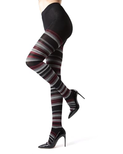 MeMoi Lulea Striped Cotton Blend Sweater Tights