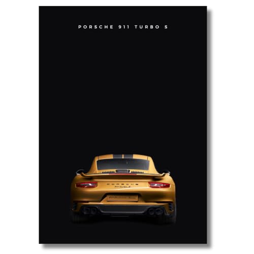 Image of Live Mad Live Crazy Porsche 911 Turbo Portrait Single Wall Paper Poster, A3 Size, 16.5L X 11.7W Inches Unframed Art Prints - Home, Bedroom, Living Room & Decor - Aesthetic, Matt Finish, Frame Not Included