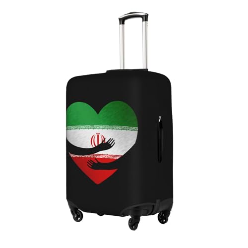 Travel Luggage Cover Iran Iranian Flag Heart Fashion Washable Baggage Suitcase Protector Fit For Luggage Medium2