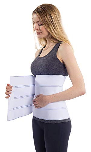 NYOrtho Abdominal Binder Lower Waist Support Belt - Compression Wrap for Men and Women (45" - 60") 4 Panel - 12"