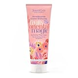 Jean & Len Pampering Cream-Oil Shower Argan Oil & Fig, adecuado para el cuidado diario, gel de ducha con aceite de argán y extracto de higo, sin parabenos ni siliconas, vegano, 250 ml