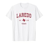 Laredo Texas TX Vintage Sports Design Red Print T-Shirt