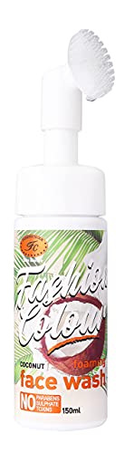 Image of FASHION COLOUR Coconut Foaming Facewash | Hydrating Face Wash with Coconut | For Clarifying, Softening & Brightening Skin | Gentle Skin Cleanser For All Skintypes | 150ml
