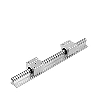 Axe 16mm 2 Rails Guidage Linéaire SBR16 400mm + 4 Blocs Roulement - Pour CNC /Imprimante 3D Axe Lineaire
