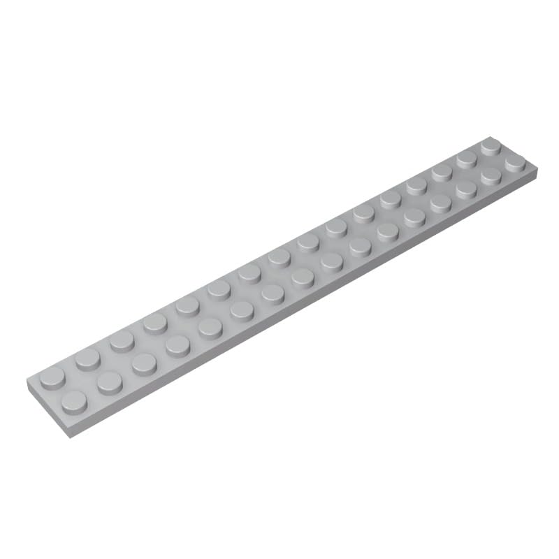 4282 Foundation Plate Plate 2x16 10 Pieces GDS-517 Compatible with Lego Building Blocks Color:Light Bluish Gray โ image 1