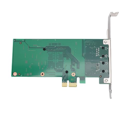 Zyyini PCIE Tarjeta de Red, Doble Puerto Gigabit RJ45 10/100/1000Mbps PCIE 2.0 X1 Adaptador con Controlador 82575, para Windows 11 10 8.1 7 Vista Linux, para Windows Server miniatura 5