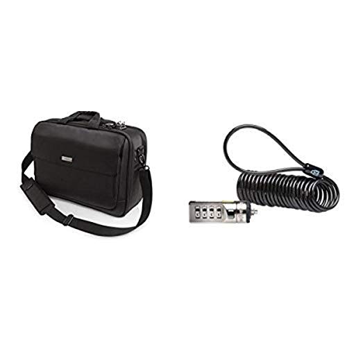 Kensington SecureTrek Lockable Anti-Theft 15-Inch Laptop Briefcase & Kensington Portable Combination Lock