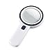 Produktbild Lupe Vergrößerung Handlupe, 30x optische Glaslinse mit LED-Licht Lupe Buch Karte Zeitung Schmuck, white