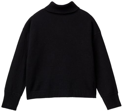 United Colors of Benetton Mädchen und Mädchen Radtrikot M/L 106wc200g Pullover, Schwarz, 130 cm