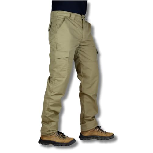 Calças Táticas Cargo Attacker Safo Lisa (BR, Numérico, 40, Regular, Regular, Caqui)