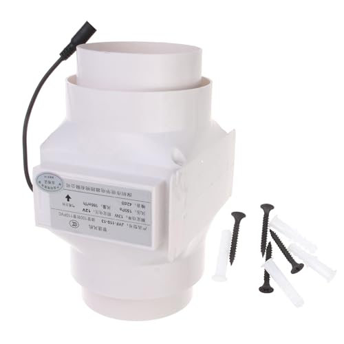 Ventilador de conducto en línea 12V 5.5x2.1mm para invernadero, baño, cocina y sistemas HVAC