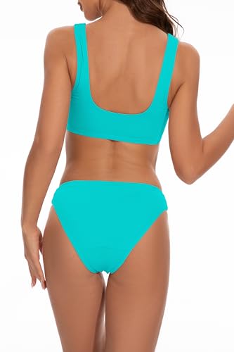 Image of Beautikini Period Swimwear for Teens Two Piece Leakproof Menstrual Bikini Swimsuit Sporty Bathing Suits for Girls Women