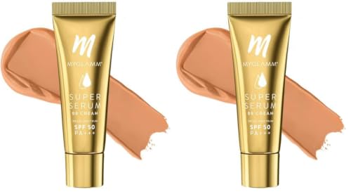 Image of MyGlamm Light All Skin Super Serum BB Cream - 301 Almond - 30gm | with SPF 50 & Hyaluronic Acid | 24 Hr Long Lasting & Hydrating (Pack of 2)