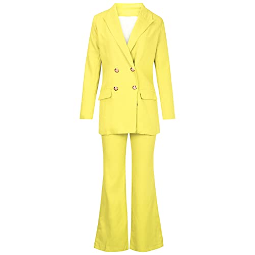 Firzero Women Work Office Suits Two Piece Sets Dressy Casual Formal Pant Suits Solid Colour Elegant Business Outfits4