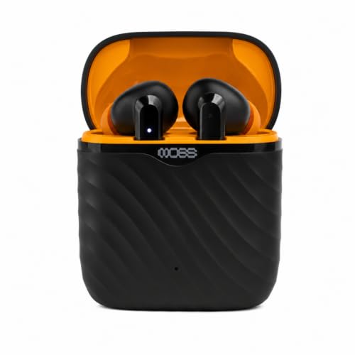 Image of MOSS Echo Endura - TWS Earbuds Up to 60 Hours Total Playback, Dual Mic ENC Clear Calls, Bluetooth 5.4, 8mm Drivers, Hall Switch, Low Latency (40-60ms), Dual EQ Modes (Black)