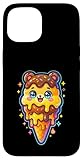 Cute Bear Ice Cream Melted Bear Pride Colors Design Case for iPhone 15