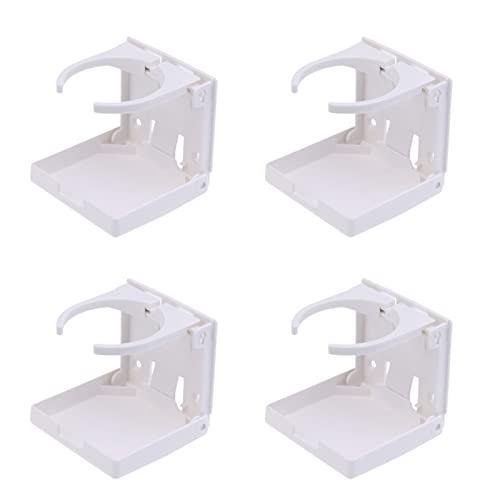 TRUSTTWO 4 stuks verstelbare vouwen witte nylon drinken drinken kan beker houders boot/marine/caravan/auto/rv The New - Image 7
