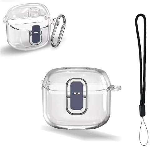 For J BL Tune Flex ghost ケース カバー【HXINGNAN】ワイヤレス イヤーホン 保護カバー PC ケース 薄型 滑り止め 可視LEDライト 耐衝撃 防水 防塵 收納 全面保護 充電便利 J BL Tune Flex ghost